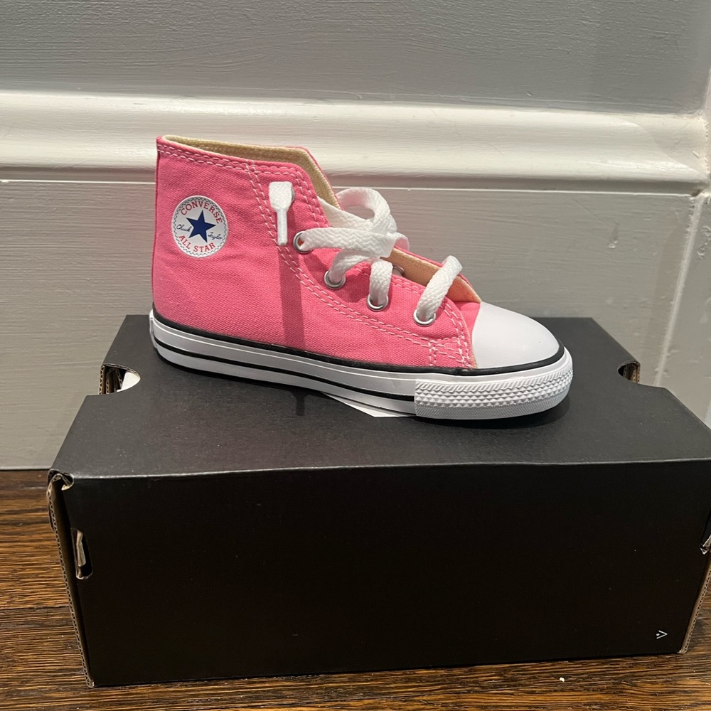 Converse Pink and White Low-Top Sneakers